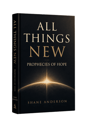 Book cover of 'All Things New' by Shane Anderson with a glowing horizon.